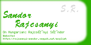 sandor rajcsanyi business card